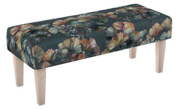 Dlouhá lavička 100x40cm barva vícebarevná látka pletený vzor, vzorované