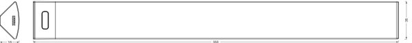 Osram - LED Stm podlinkové svítidlo se senz LINEAR ANGLE LED/5W/230V 35 cm černá