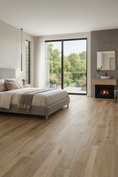 Beauflor, PVC podlaha - lino Blacktex Columbian Oak 692M - dub, na míru, šíře 3m,4m, hnědá, filc, chodba / předsíň