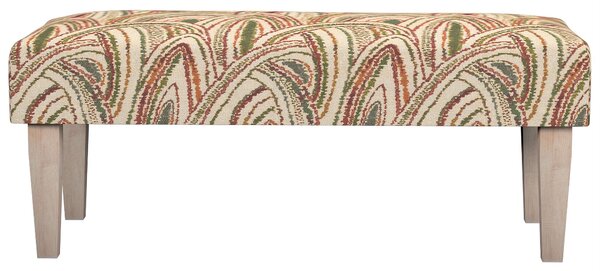 Dlouhá lavička 100x40cm barva vícebarevná látka pletený vzor, vzorované