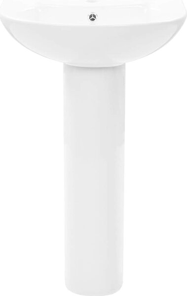 VidaXL Volně stojící umyvadlo podstavec keramické bílé 520x440x190 mm [142999]