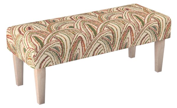 Dlouhá lavička 100x40cm barva vícebarevná látka pletený vzor, vzorované