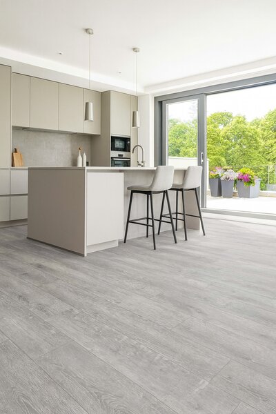 Beauflor, PVC podlaha - lino Blacktex Texas Oak 106L - dub, na míru, šíře 3m,4m, šedá, filc, chodba / předsíň