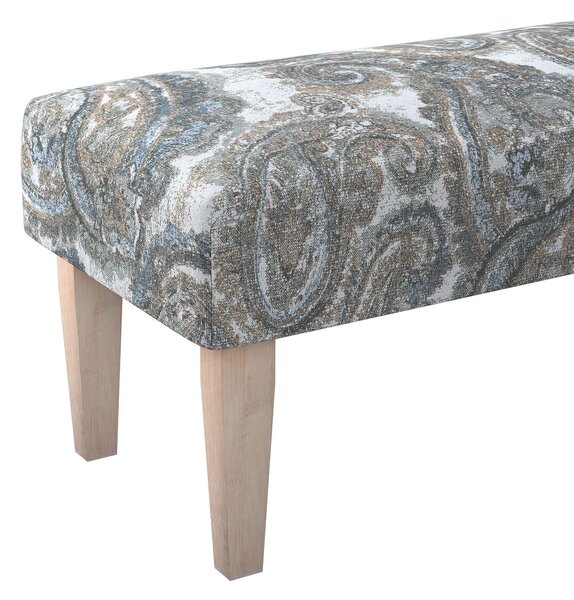 Dlouhá lavička 100x40cm barva vícebarevná látka pletený vzor, vzorované