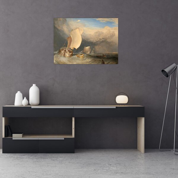Obraz - William Turner, Fishing Boats with Hucksters Bargaining for Fish, reprodukce (70x50 cm)