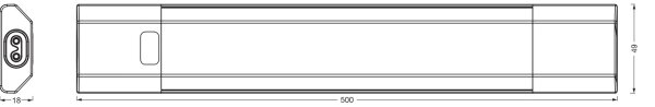 Osram - LED Stm podlinkové svítidlo se senz LINEAR EDGE LED/8W/230V 50 cm černá