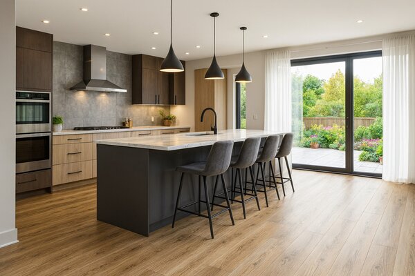 Beauflor, PVC podlaha - lino Blacktex Columbian Oak 649M - dub, na míru, šíře 3m, hnědá, filc, chodba / předsíň
