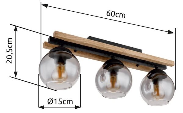 Globo GLB15569-3DW přisazené stropní svítidlo CONNI E27