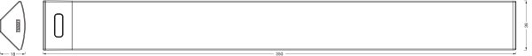 Osram - LED Stm podlinkové svítidlo se senz LINEAR ANGLE LED/5W/230V 35 cm bílá