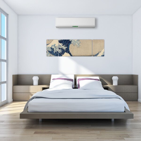 Obraz - Katsushika Hokusai, Under the Wave off Kanagawa, reprodukce (170x50 cm)
