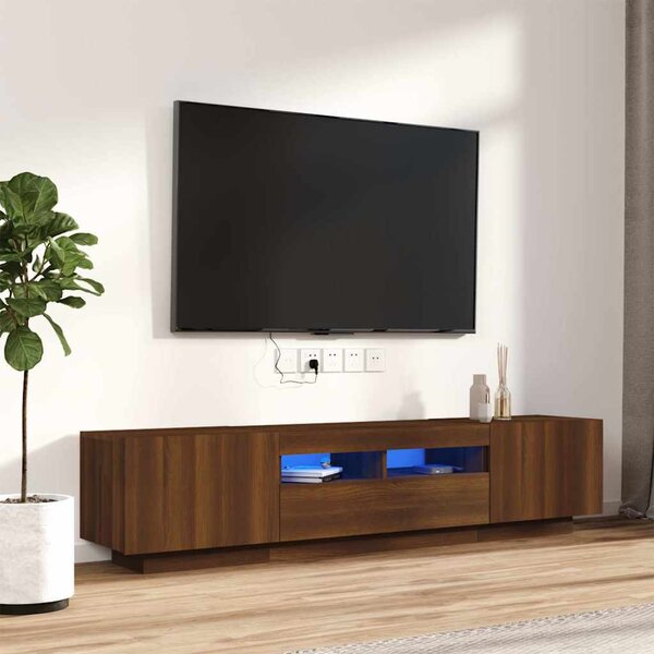 VidaXL TV skříňka s LED osvětlením 180 x 35 x 40 cm [3333062] Barva: kouřový dub