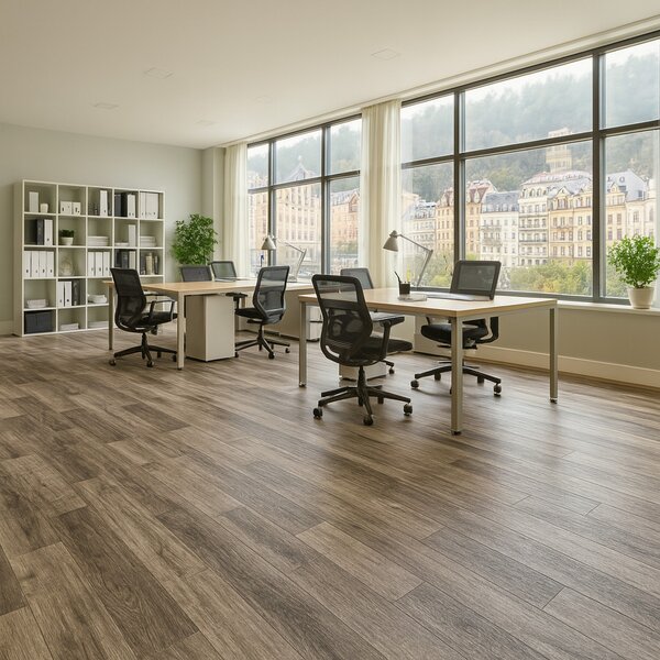 Beauflor, PVC podlaha - lino Toptex Lime Oak 796M - dub, na míru, šíře 4m,5m, šedá, filc, chodba / předsíň