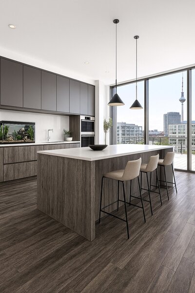 Beauflor, PVC podlaha - lino Toptex Aged Oak 967M - dub, na míru, šíře 5m, šedá, filc, chodba / předsíň