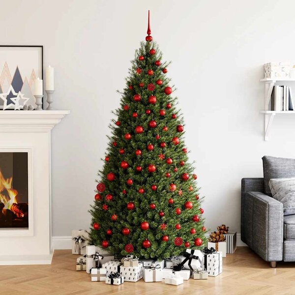 VidaXL Sada vánočních koulí 111 ks 6 cm Polystyren [356109] Barva: Červená
