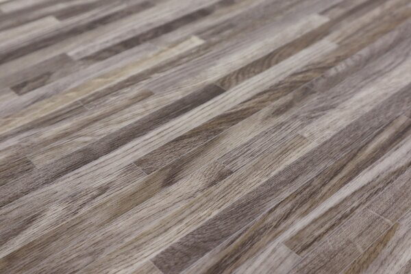 PVC podlaha - lino Toptex Line Oak 906L - dub, na míru, šíře 5m, šedá, filc, chodba / předsíň