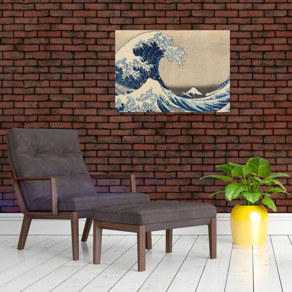 Obraz - Katsushika Hokusai, Under the Wave off Kanagawa, reprodukce (70x50 cm)