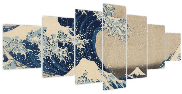 Obraz - Katsushika Hokusai, Under the Wave off Kanagawa, reprodukce (210x100 cm)