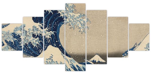 Obraz - Katsushika Hokusai, Under the Wave off Kanagawa, reprodukce (210x100 cm)