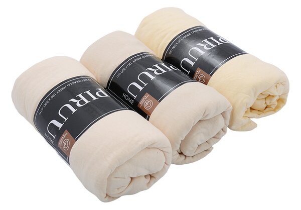 Jersey prostěradlo EVA MIX 120x200 SMETANOVÉ