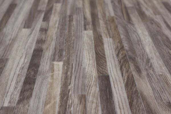 PVC podlaha - lino Toptex Line Oak 906L - dub, na míru, šíře 5m, šedá, filc, chodba / předsíň