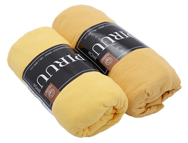 Jersey prostěr EVA MIX 140x200 ŽLUTÉ