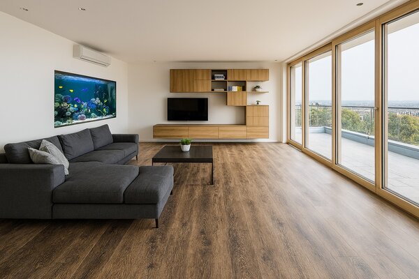 Beauflor, PVC podlaha - lino Toptex Texas Oak 620D - dub, na míru, šíře 5m, hnědá, filc, chodba / předsíň