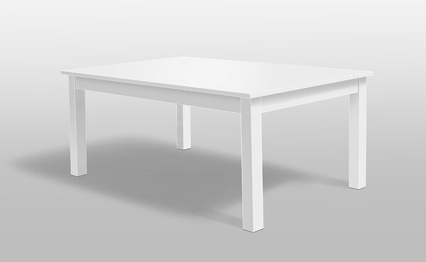 Jídelní stůl bez rozkladu 140x80 cm / 18mm barva lamina: bílá