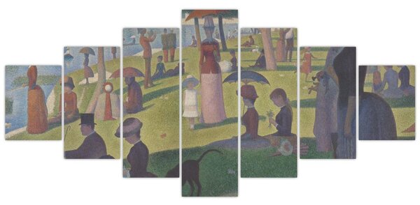 Obraz - Georges Seurat, A Sunday on La Grande Jatte, reprodukce (210x100 cm)