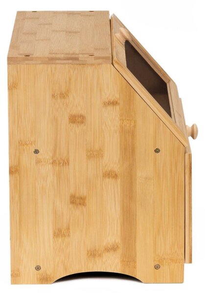 Chlebník dvoupatrový 39x25x32 cm SPRINGOS Natura KI0162 přírodní