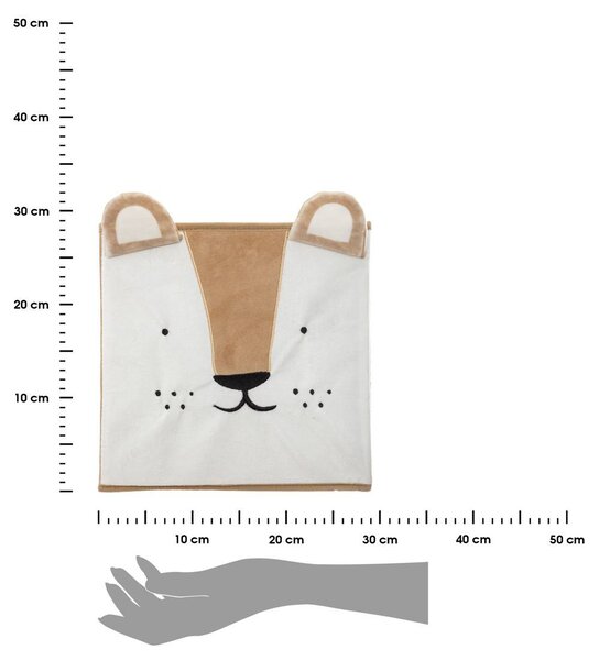 Úložný box Lion, 29x29x29 cm, hnědá BX