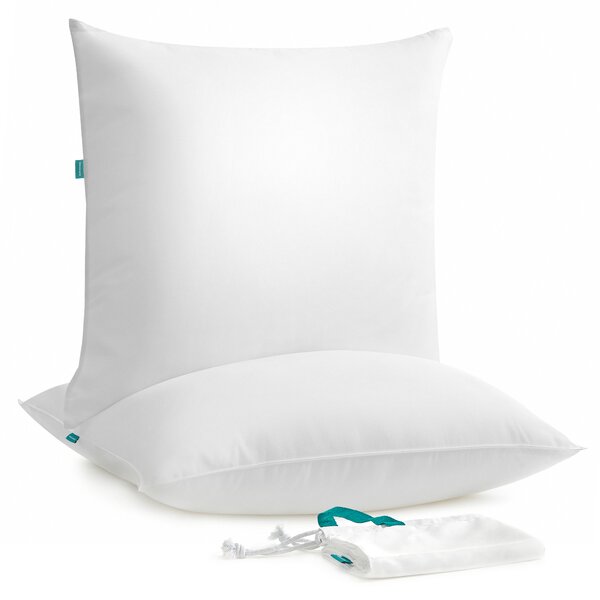 SONGMICS Polštář bílý 80x80 cm 1500g 2 ks