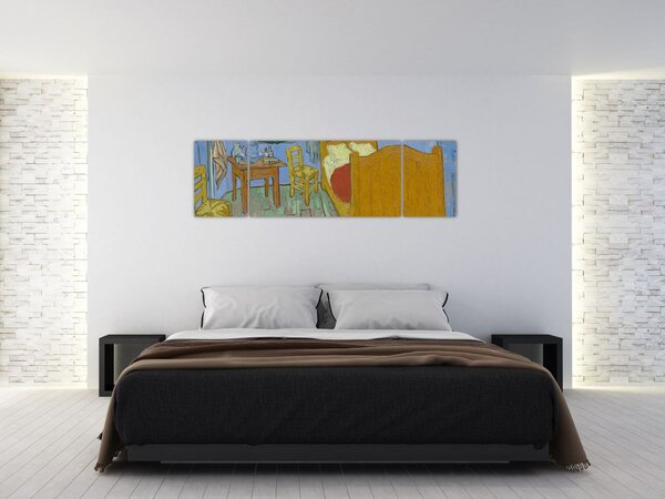 Obraz - Vincent van Gogh, The Bedroom, reprodukce (170x50 cm)