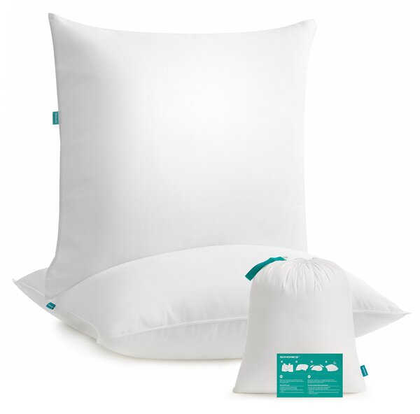 SONGMICS Polštář bílý 80x80 cm 1500g 2 ks