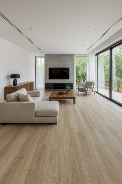 Beauflor, PVC podlaha - lino Quintex Havanna Oak 019S - dub, na míru, šíře 4m,5m, béžová, filc, chodba / předsíň