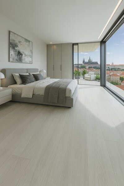 Gerflor, PVC podlaha - lino Loftex 2170 Boutic Clear, na míru, šíře 2m,4m, šedá, filc, chodba / předsíň