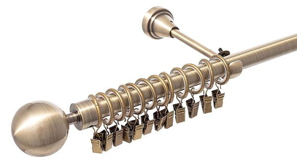 Jednoduchá garnýž Elegant antique brass 160cm