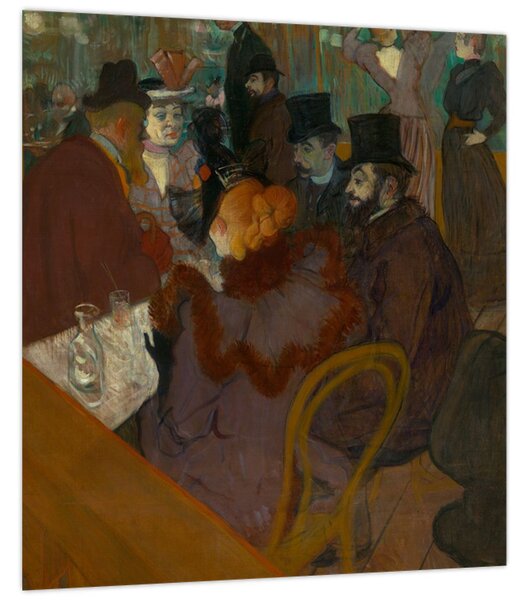 Obraz - Henri de Toulouse-Lautrec, At the Moulin Rouge, reprodukce (30x30 cm)