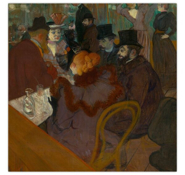 Obraz - Henri de Toulouse-Lautrec, At the Moulin Rouge, reprodukce (30x30 cm)