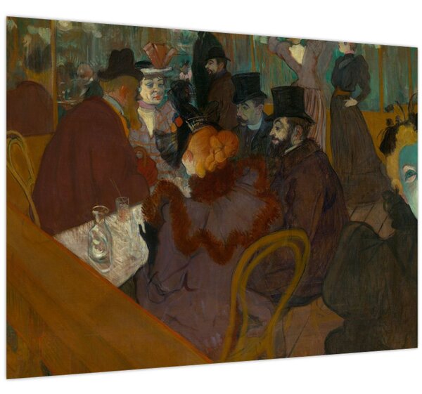 Obraz - Henri de Toulouse-Lautrec, At the Moulin Rouge, reprodukce (70x50 cm)