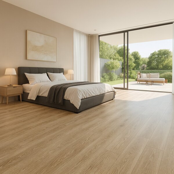 Beauflor, PVC podlaha - lino Quintex Havanna Oak 019S - dub, na míru, šíře 4m,5m, béžová, filc, chodba / předsíň