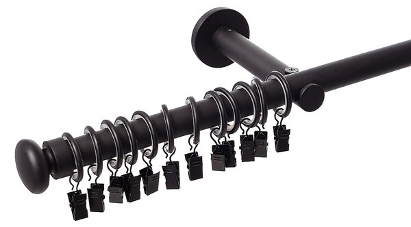 Jednoduchá garnýž Modern black matt 160cm