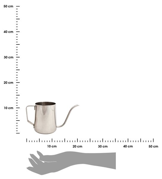 Konev na zalévání Met, 0,5 l, stříbrná
