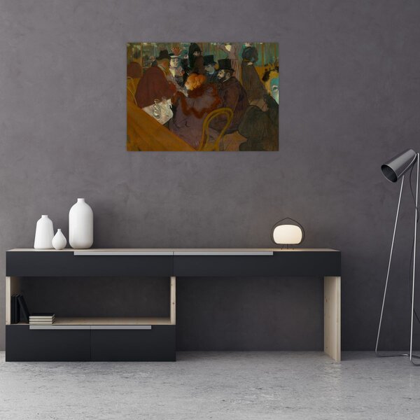 Obraz - Henri de Toulouse-Lautrec, At the Moulin Rouge, reprodukce (70x50 cm)