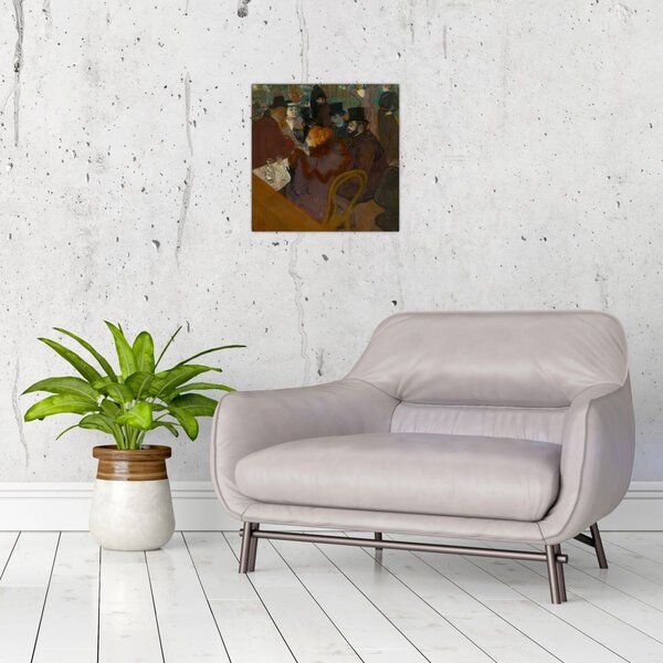 Obraz - Henri de Toulouse-Lautrec, At the Moulin Rouge, reprodukce (30x30 cm)