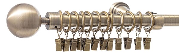 Jednoduchá garnýž Elegant antique brass 160cm