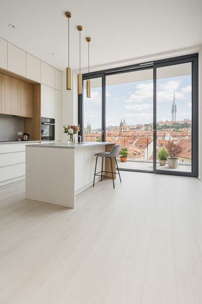 Gerflor, PVC podlaha - lino Loftex 2170 Boutic Clear, na míru, šíře 2m,4m, šedá, filc, chodba / předsíň