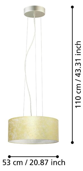 ZÁVĚSNÉ SVÍTIDLO, 53/110 cm Eglo - Online Only svítidla, Online Only