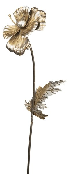 Zapichovací zahradní dekorace Flowers, sada 3ks, 74 cm, kov, zlatá