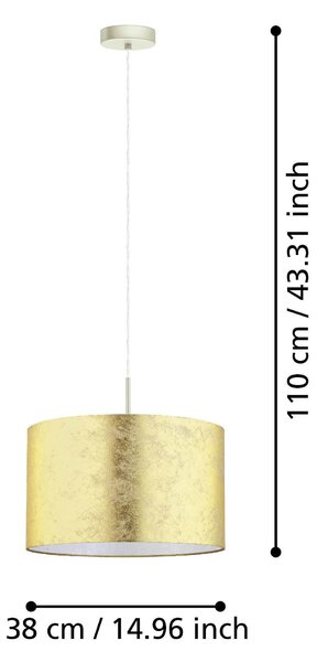ZÁVĚSNÉ SVÍTIDLO, 38/110 cm Eglo - Online Only svítidla, Online Only