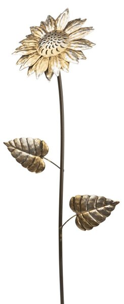 Zapichovací zahradní dekorace Flowers, sada 3ks, 74 cm, kov, zlatá